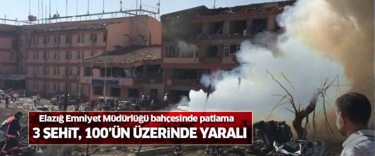 Elazığ Emniyet Müdürlüğü bahçesinde patlama - VİDEO