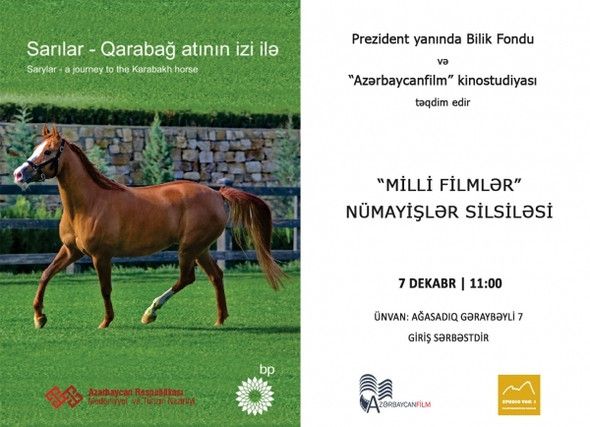 'SARYLAR - A JOURNEY TO THE KARABAKH HORSE' FİLM WİLL BE DEMONSTRATED