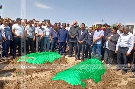 В Агджабеди прошла церемония прощания с убитыми в Екатеринбурге азербайджанцами - ФОТО