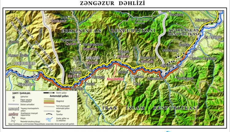 Подготовлена карта Зангезурского коридора